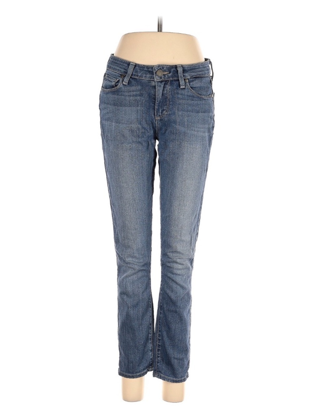 PAIGE Women's Boot Cut Jeans in Faded Blue Denim